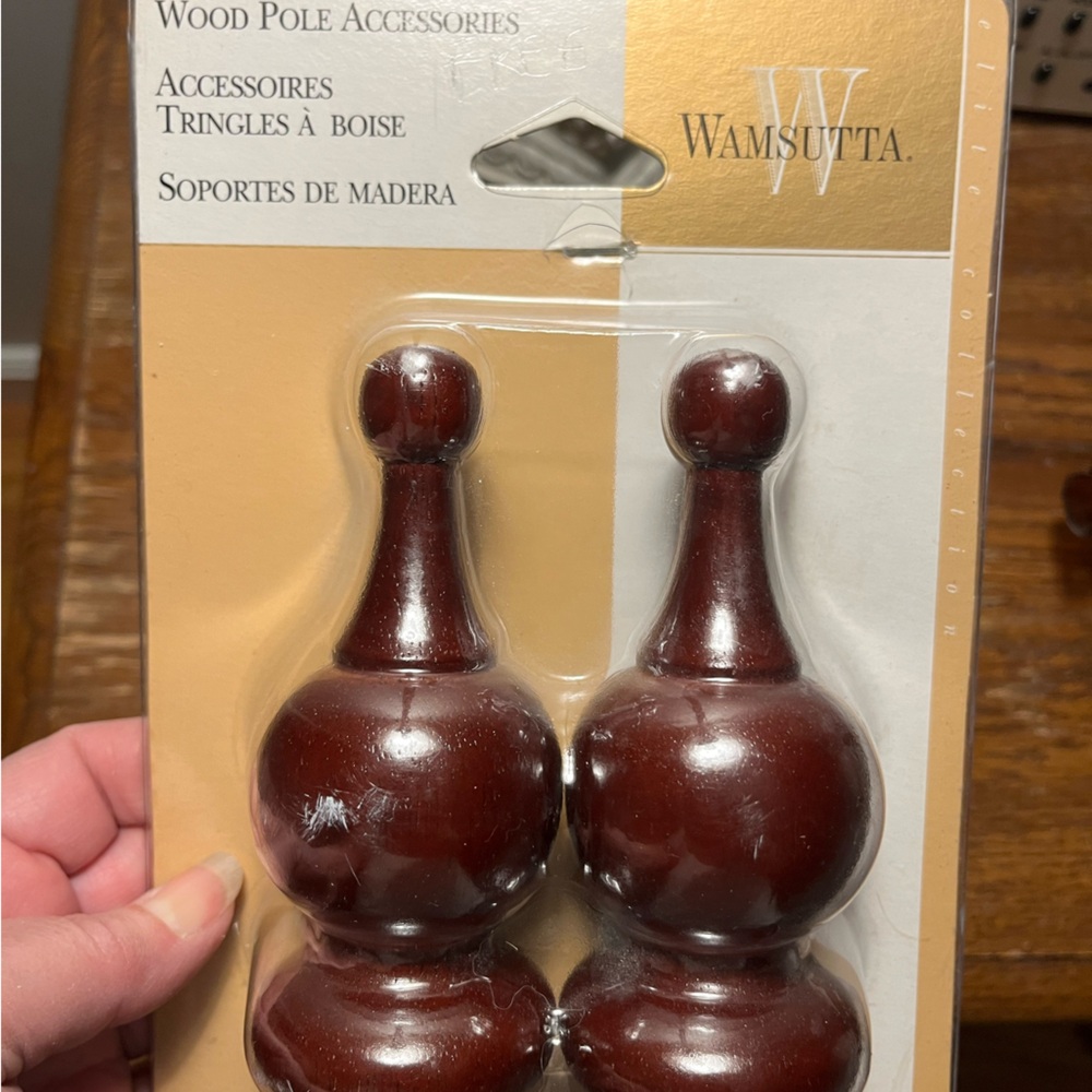 🌼Wood accessories for curtain poles
